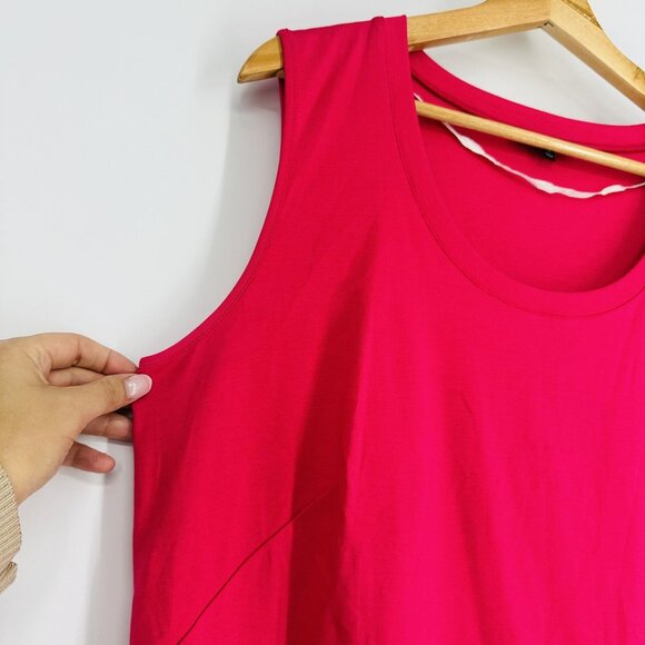 Lafayette 148 Dark Pink Magenta Scoop Neck Stretch Tank Top Blouse Plus Size 2X - Picture 6 of 9